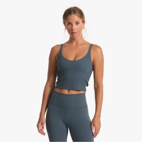 Vuori Tops - Vuori Rib Crop Tank - Women's size XS NWT  in stone